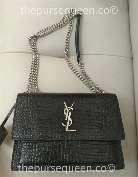 ysl sunset medium crocodile|Authentic YSL Sunset Medium Bag Review .